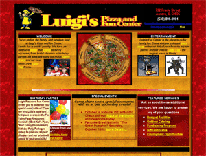 Luigis Pizza and Fun Center New Home Page